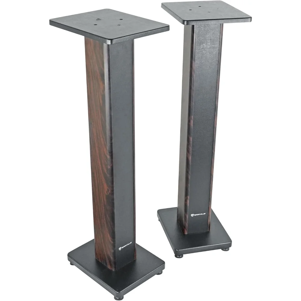 RHTSD 36" Bookshelf Speaker Stands, Dark Wood Grain, Dual Top Plates, Sand-Fillable Design, 60 lbs Capacity
RHTSD 36" Bookshelf Speaker Stands, Dark Wood Grain, Dual Top Plates, Sand-Fillable Design, 60 lbs Capacity