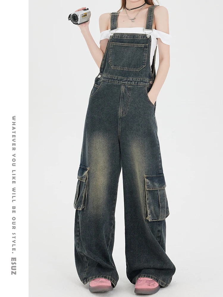 Retro Denim Overalls Women's Autumn Winter Loose Fitting Youthful Slimming Wide Leg Workwear One-Piece Pants High Waist Long ...
Retro Denim Overalls Women's Autumn Winter Loose Fitting Youthful Slimming Wide Leg Workwear One-Piece Pants High Waist Long ...