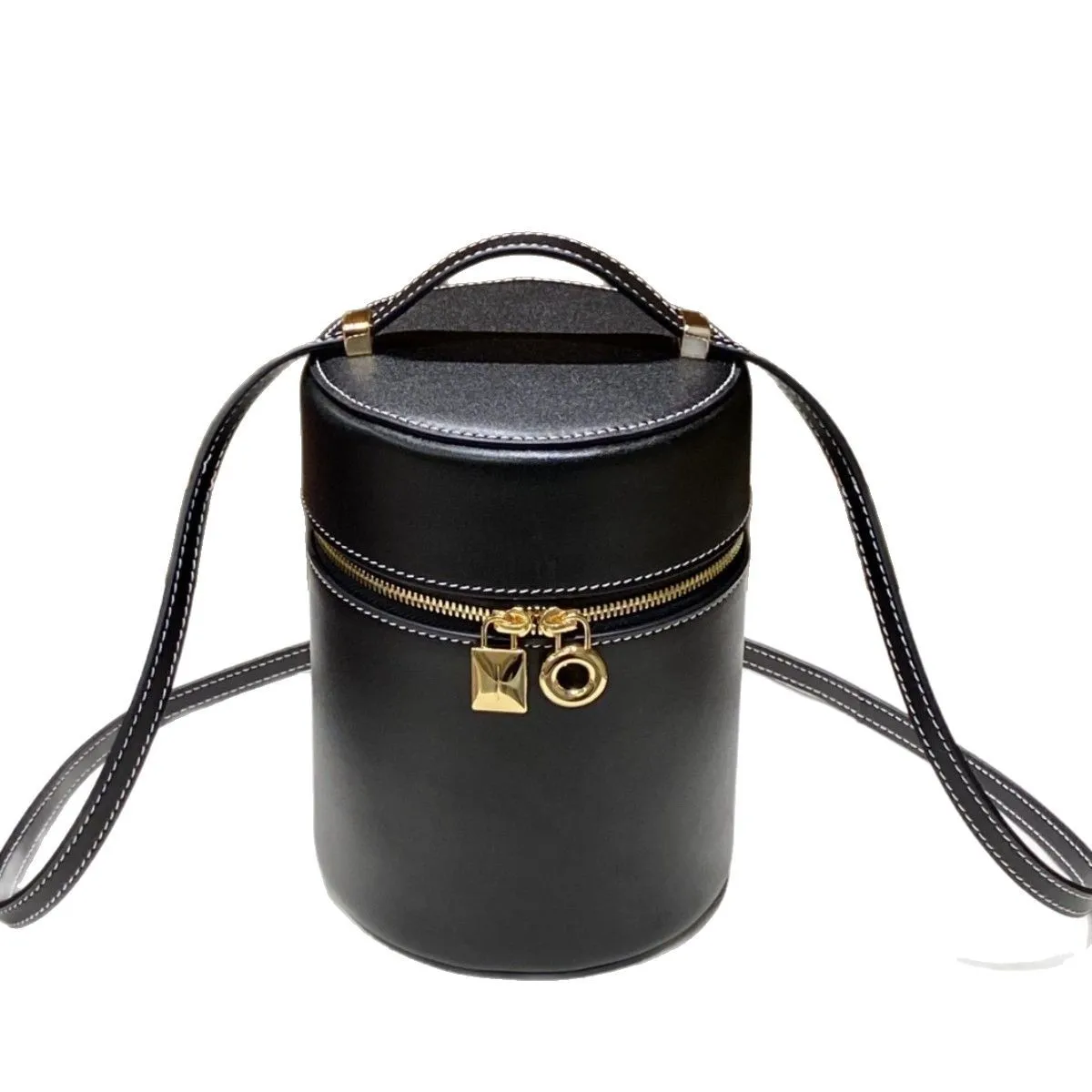 Genuine Leather Bucket Bag Large Capacity Round Shoulder Bag Fashion Cylinder Makeup Purse Lightweight Casual Soft Hobo Bag
Genuine Leather Bucket Bag Large Capacity Round Shoulder Bag Fashion Cylinder Makeup Purse Lightweight Casual Soft Hobo Bag