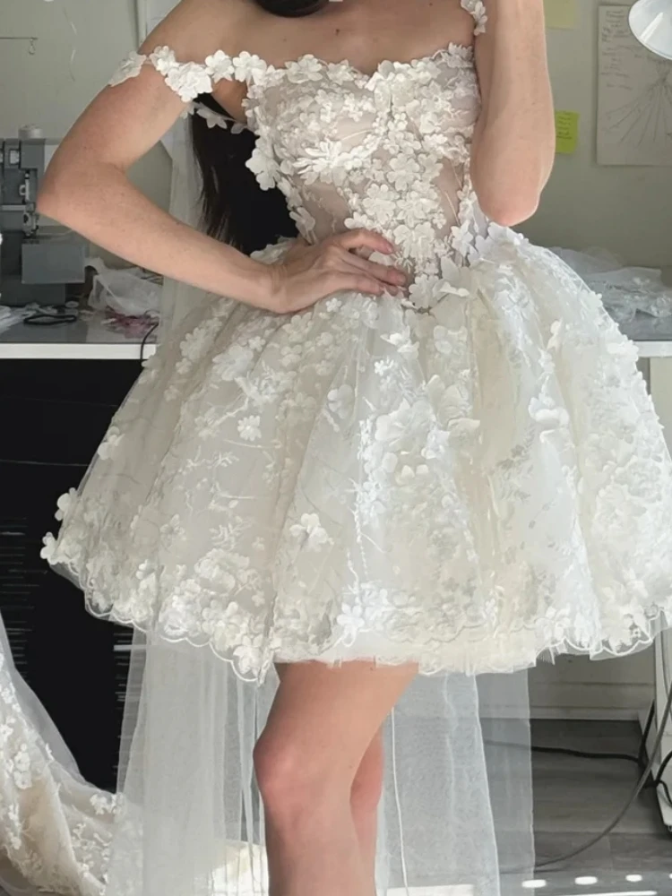 A2446 Elegant Short Prom Dresses Spaghetti Strap Floral Corset Ballgown Mini Cocktail Party Gown Graduation Wedding Customized
A2446 Elegant Short Prom Dresses Spaghetti Strap Floral Corset Ballgown Mini Cocktail Party Gown Graduation Wedding Customized