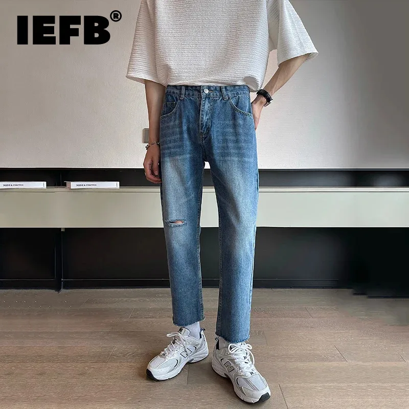 IEFB Spring Summer New Men's Jeans Korean Slim Fit Denim Pants Men Versatile Slight Elastic Trousers 2024 Fashion Tide 9C5131
IEFB Spring Summer New Men's Jeans Korean Slim Fit Denim Pants Men Versatile Slight Elastic Trousers 2024 Fashion Tide 9C5131