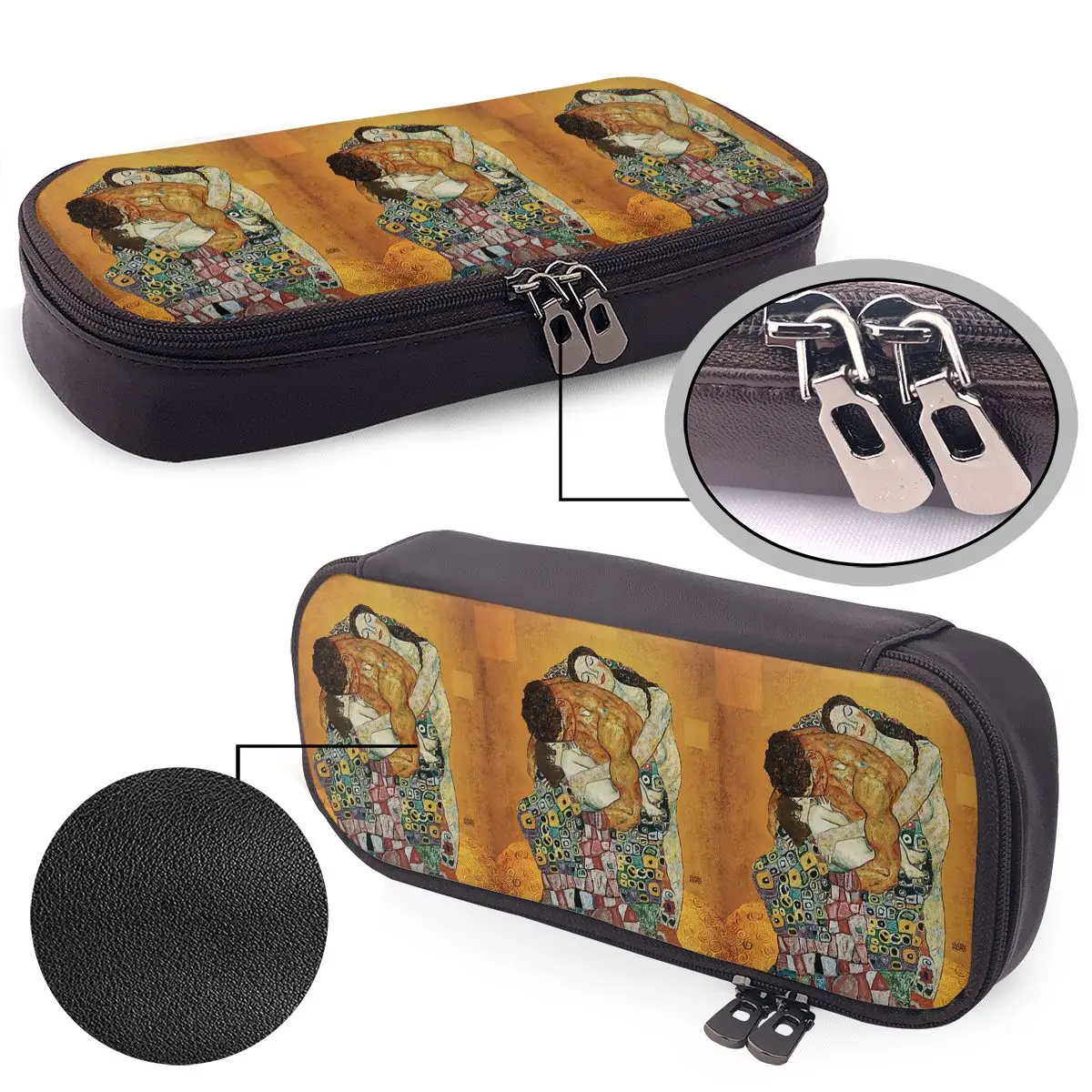 The Kiss By Gustav Klimt Leather Pencil Case for Kids School Pen Box Pencil Bag Stationery Supplies Pen Holder Bag
The Kiss By Gustav Klimt Leather Pencil Case for Kids School Pen Box Pencil Bag Stationery Supplies Pen Holder Bag