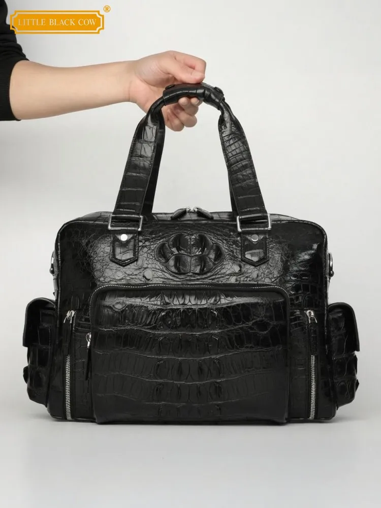 High Quality Crocodile Leather Handbag Men Outside Travel Bag Genuine Leather Vintage Totes Handmade Casual Single Shoulder Bags
High Quality Crocodile Leather Handbag Men Outside Travel Bag Genuine Leather Vintage Totes Handmade Casual Single Shoulder Bags