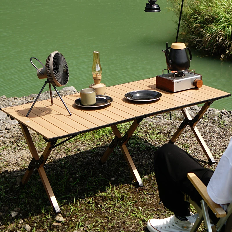 Outdoor aluminum alloy egg roll table camping picnic equipment full set of folding table and chair combination
Outdoor aluminum alloy egg roll table camping picnic equipment full set of folding table and chair combination