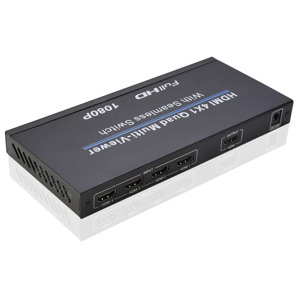 4x1 HDMI Multi-viewer Quad Screen Display Multiviewer Seamless Switch 1080p 4 In 1 Out 4 Channel Screen 1 Monitor View 4 Devices
4x1 HDMI Multi-viewer Quad Screen Display Multiviewer Seamless Switch 1080p 4 In 1 Out 4 Channel Screen 1 Monitor View 4 Devices