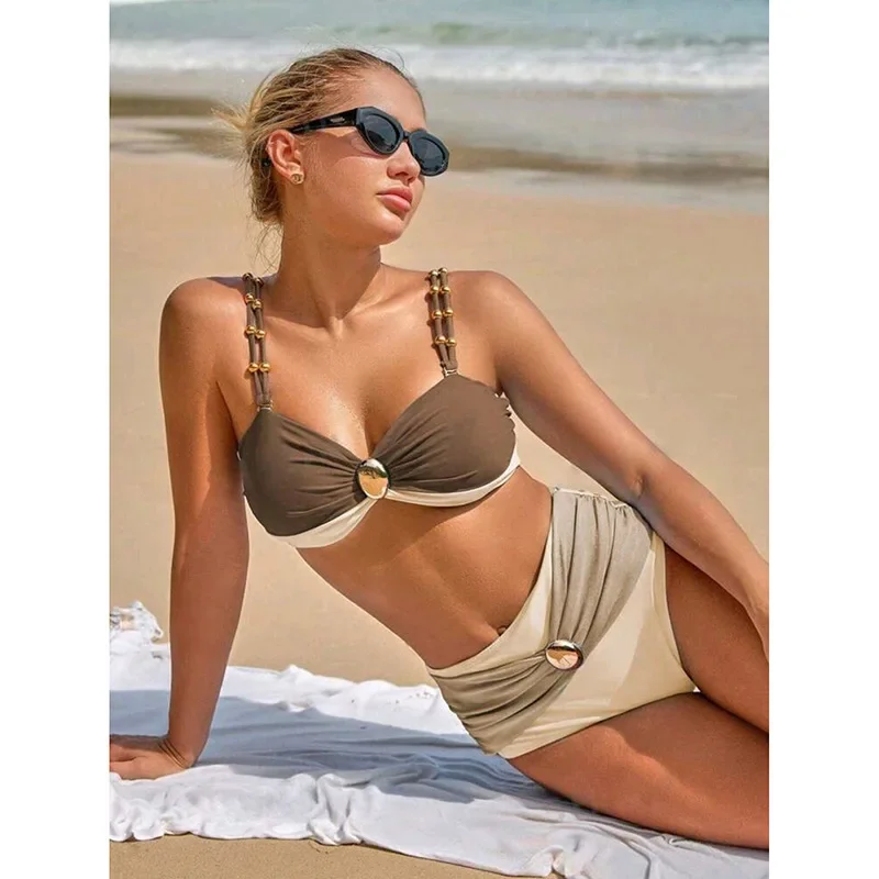 Fashionable Bikini Swimsuit Women's Separate Beachwear Soft Bag Double Strap Summer Day Home Style Swimming Costume Set
Fashionable Bikini Swimsuit Women's Separate Beachwear Soft Bag Double Strap Summer Day Home Style Swimming Costume Set