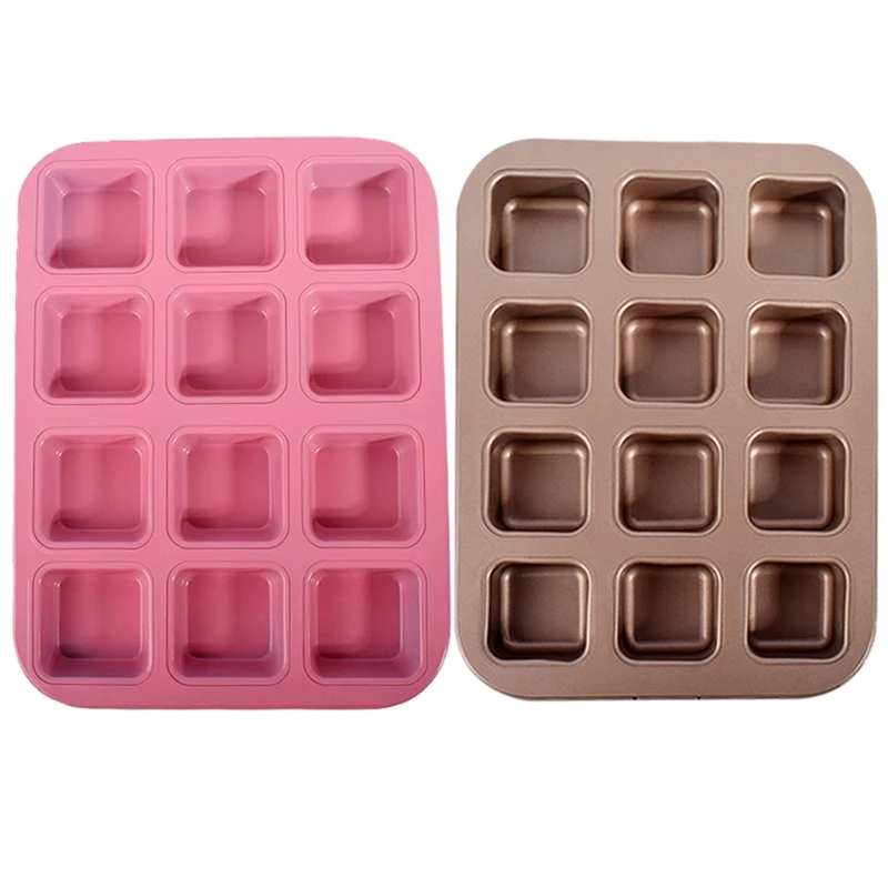 Brownie Baking Pan 12 Square Cavity Mini Cake Non Carbon Steel Muffin Bakeware Cupcake Bread Divider Mold for Oven
Brownie Baking Pan 12 Square Cavity Mini Cake Non Carbon Steel Muffin Bakeware Cupcake Bread Divider Mold for Oven