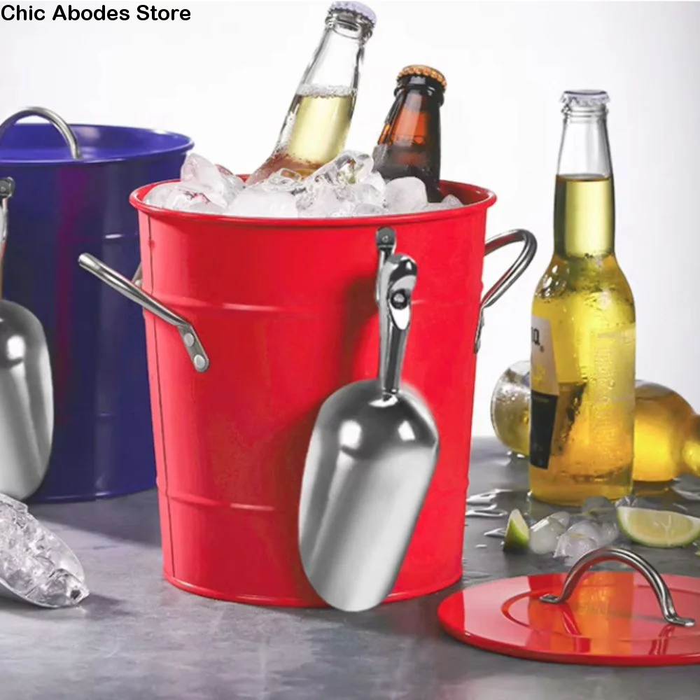 Retro Galvanized Iron Ice Bucket with Ice Shovel 3500ml Beer Chiller Bin Double Layer Thickened Beer Cooler Bucket Champagne
Retro Galvanized Iron Ice Bucket with Ice Shovel 3500ml Beer Chiller Bin Double Layer Thickened Beer Cooler Bucket Champagne