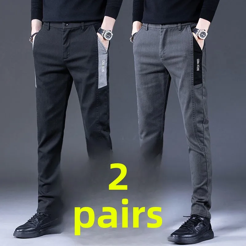 Men's Workwear Pants Casual Straight Leg Trousers Wear Resistant Color Block Elastic Loose Fit Versatile Work Pants
Men's Workwear Pants Casual Straight Leg Trousers Wear Resistant Color Block Elastic Loose Fit Versatile Work Pants