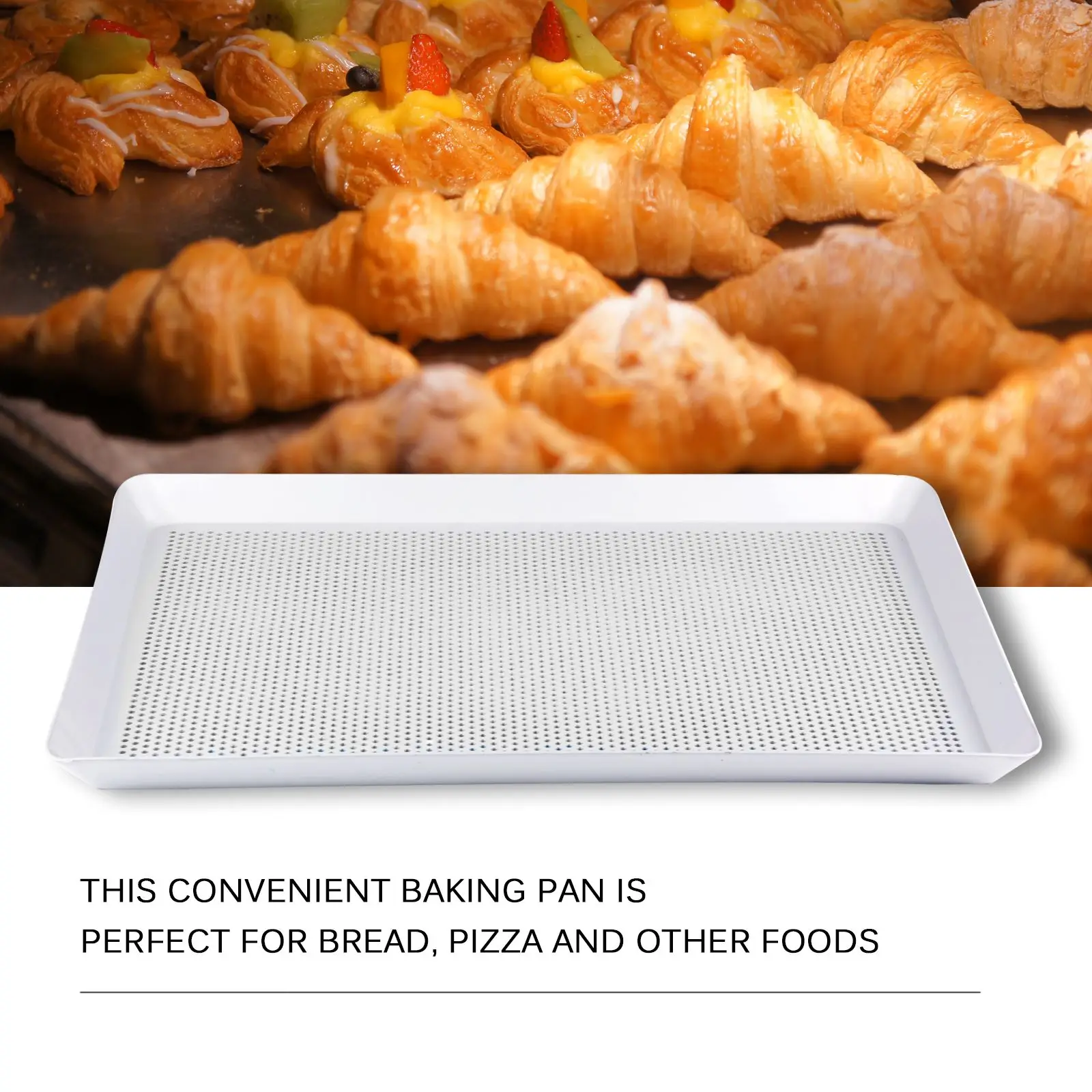 Rectangular Perforated Baking Tray Aluminum Alloy Versatile Baking Sheet Pan Large Capacity Kitchen Tool Roasting Bread Pizza
Rectangular Perforated Baking Tray Aluminum Alloy Versatile Baking Sheet Pan Large Capacity Kitchen Tool Roasting Bread Pizza