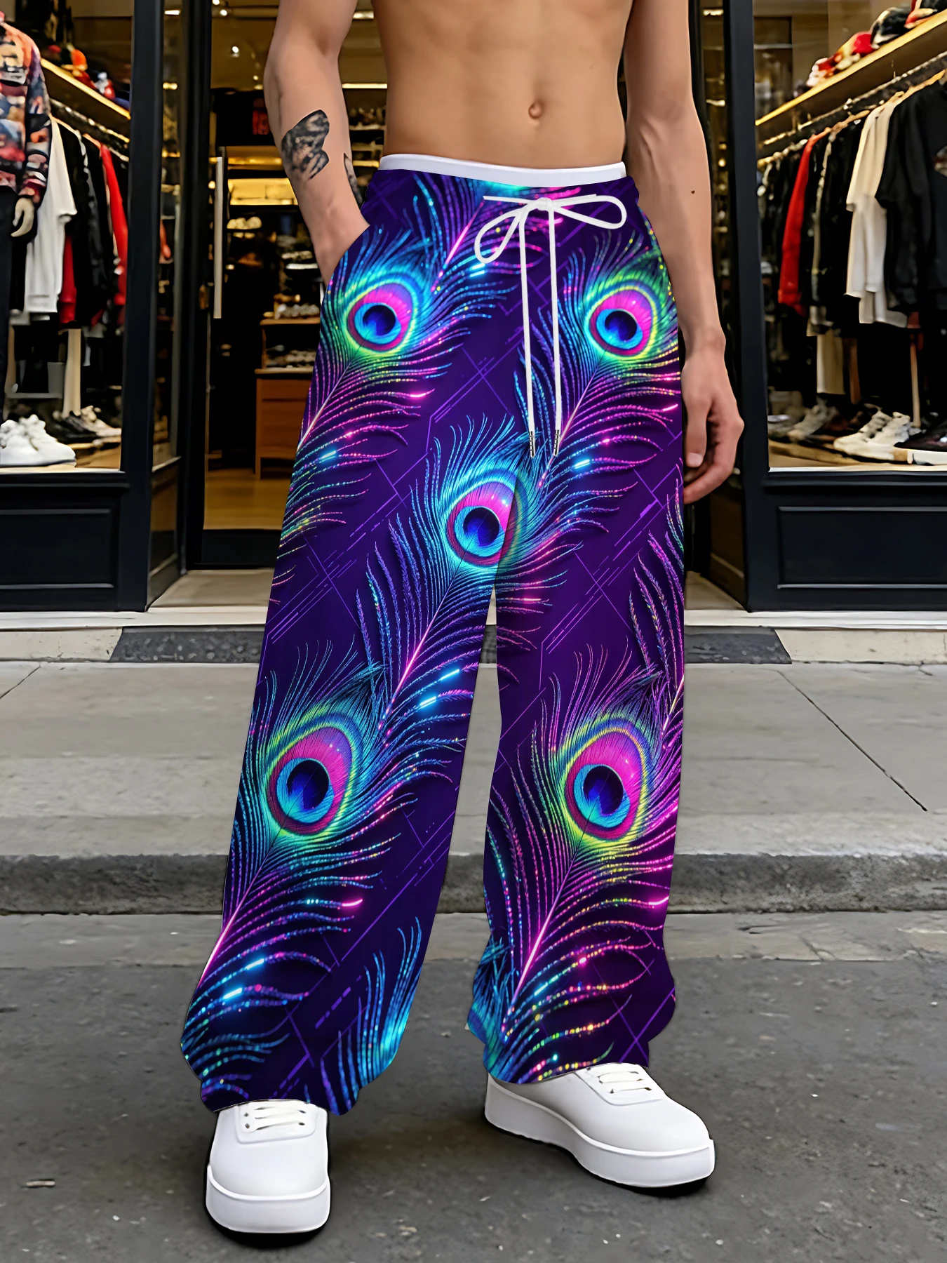 2026 Men's Printed Straight Leg Pants Abstract Wave Design Drawstring Waist Loose Fit Summer Beach Casual Lightweight Trousers
2026 Men's Printed Straight Leg Pants Abstract Wave Design Drawstring Waist Loose Fit Summer Beach Casual Lightweight Trousers