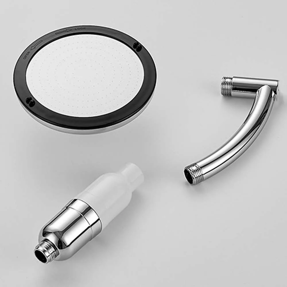 6-дюймовые душевые насадки с технологией высокого давления, водосберегающая круглая насадка для душа, пластик с основанием 
6-дюймовые душевые насадки с технологией высокого давления, водосберегающая круглая насадка для душа, пластик с основанием