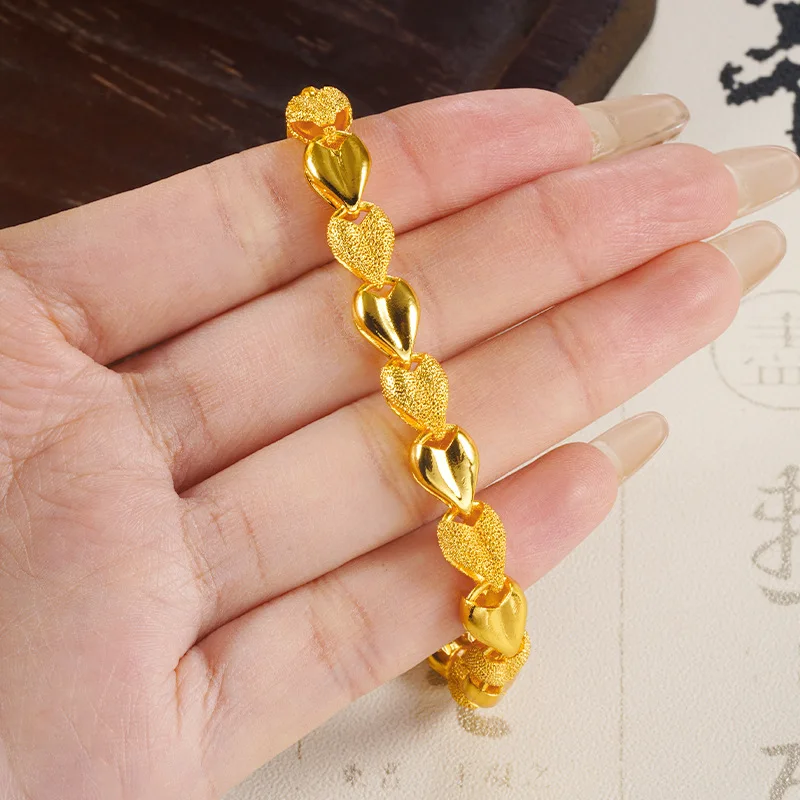 Luxury 24K 9999 Pure Gold real gold Love Bracelet Women's Fashion Bracelet
Luxury 24K 9999 Pure Gold real gold Love Bracelet Women's Fashion Bracelet