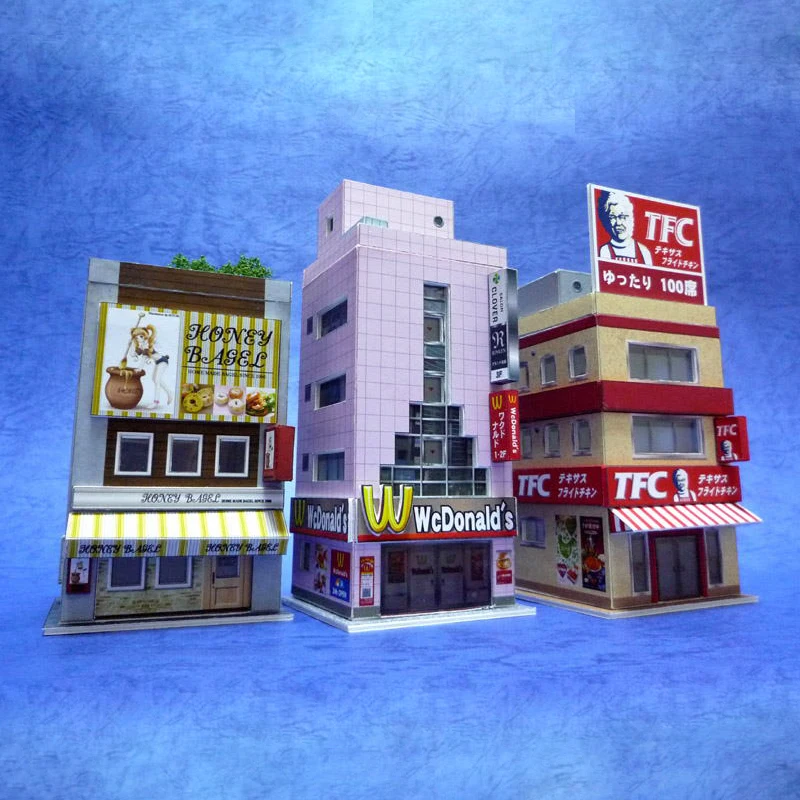 1:150 N-Scale Japanese Building Diorama 3D Paper Model Scene DIY Handmade Ornaments 3 restaurant buildings
1:150 N-Scale Japanese Building Diorama 3D Paper Model Scene DIY Handmade Ornaments 3 restaurant buildings