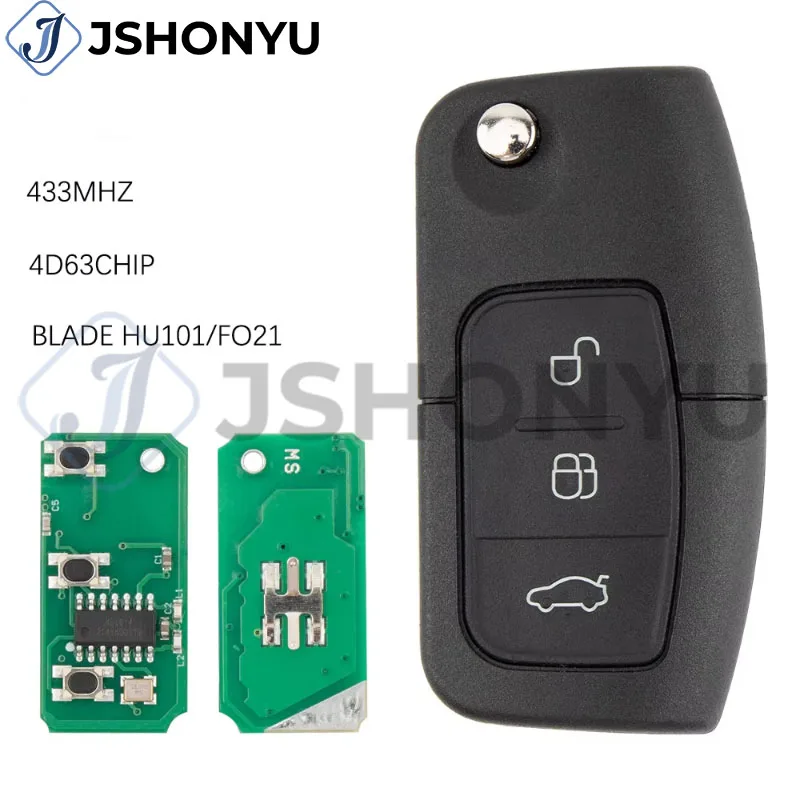 JsHonYu HU101 FO21 Blade 433MHz 4D63 4D60 Chip Flip Remote Car Key for Ford Focus Mondeo Fiesta Fusion Galaxy
JsHonYu HU101 FO21 Blade 433MHz 4D63 4D60 Chip Flip Remote Car Key for Ford Focus Mondeo Fiesta Fusion Galaxy