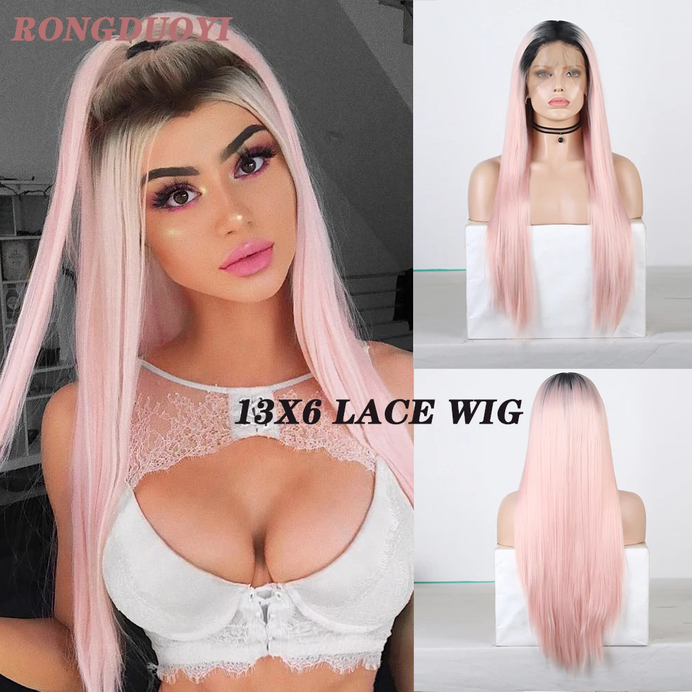 RDY 13X6 Ombre Pink Lace Wig Synthetic Lace Wig High Quality Lace Front Wigs For Womenlong Straight Hair Cosplay Daily Wear
RDY 13X6 Ombre Pink Lace Wig Synthetic Lace Wig High Quality Lace Front Wigs For Womenlong Straight Hair Cosplay Daily Wear
