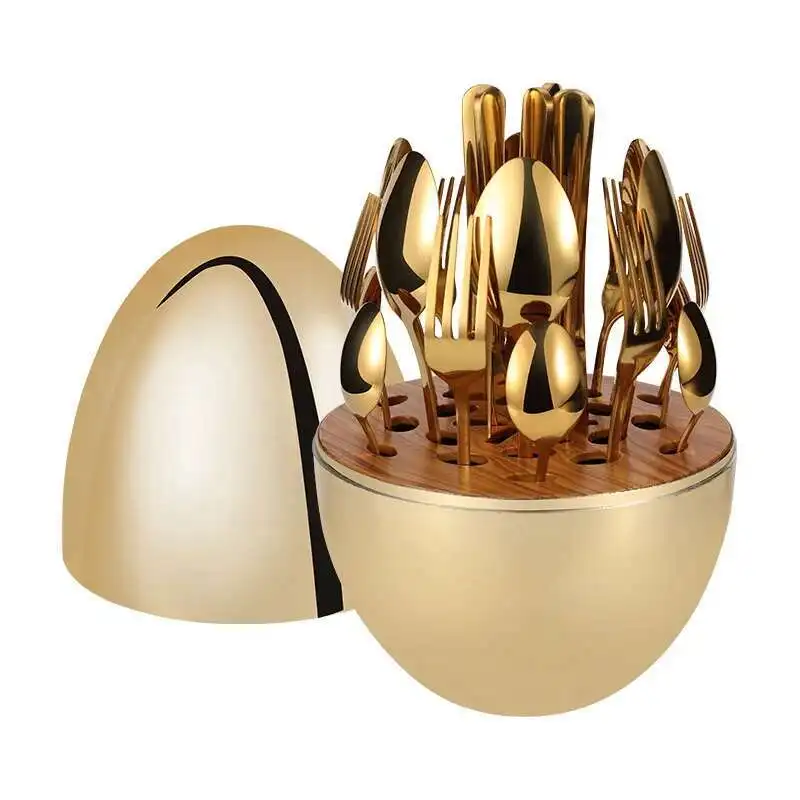 Stainless Steel Tableware Western Food Knife Fork And Spoon 24-piece Set Large Silver or Gold Art Gift Ornaments
Stainless Steel Tableware Western Food Knife Fork And Spoon 24-piece Set Large Silver or Gold Art Gift Ornaments