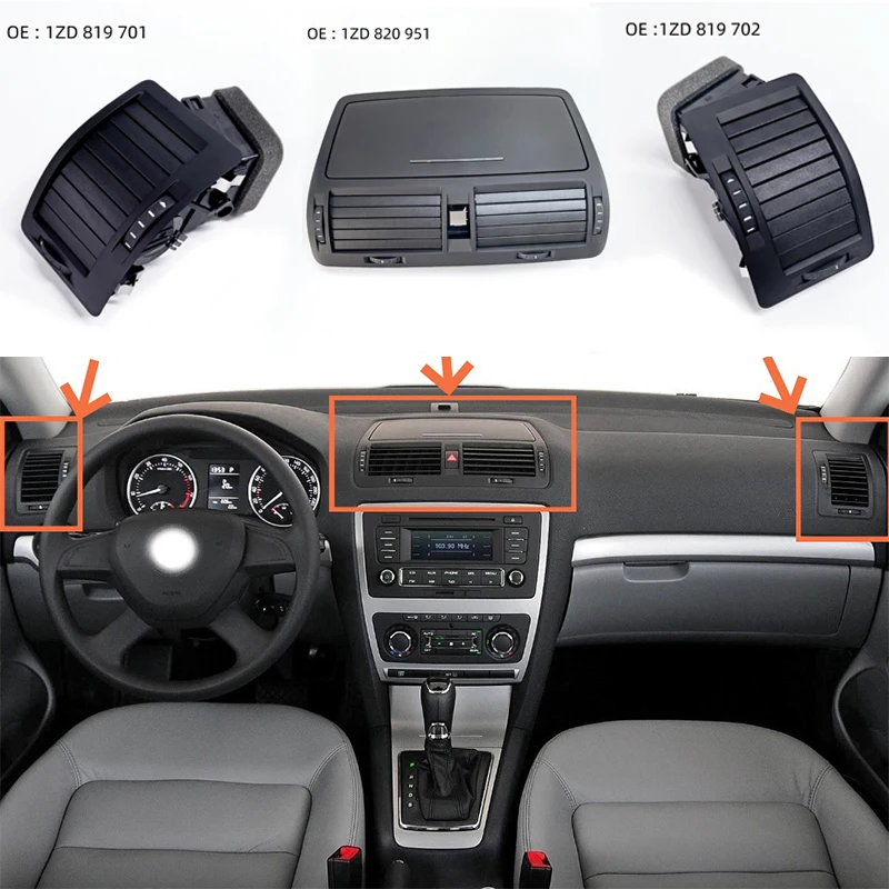 Передняя и задняя решетки воздуховодов кондиционера для Skoda Octavia 2 A5 MK2 RS 2004-2014 1Z0820951B 1ZD 819 701
Передняя и задняя решетки воздуховодов кондиционера для Skoda Octavia 2 A5 MK2 RS 2004-2014 1Z0820951B 1ZD 819 701