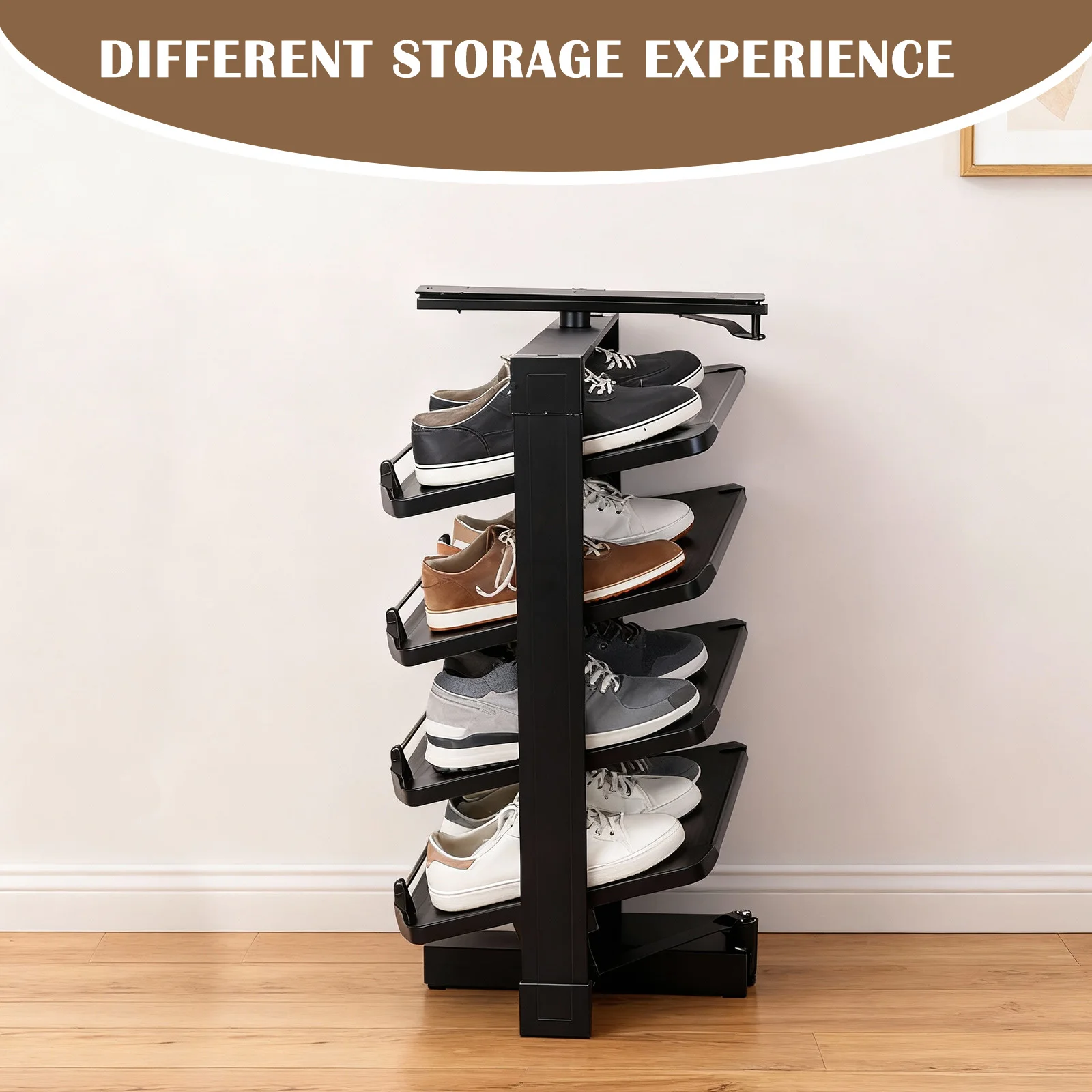Pull-Out Metal Stackable Shoe Rack 360° Rotating 4 Tier Shoe Storage Rack Space Saving Free Standing for Entrances Living Rooms
Pull-Out Metal Stackable Shoe Rack 360° Rotating 4 Tier Shoe Storage Rack Space Saving Free Standing for Entrances Living Rooms