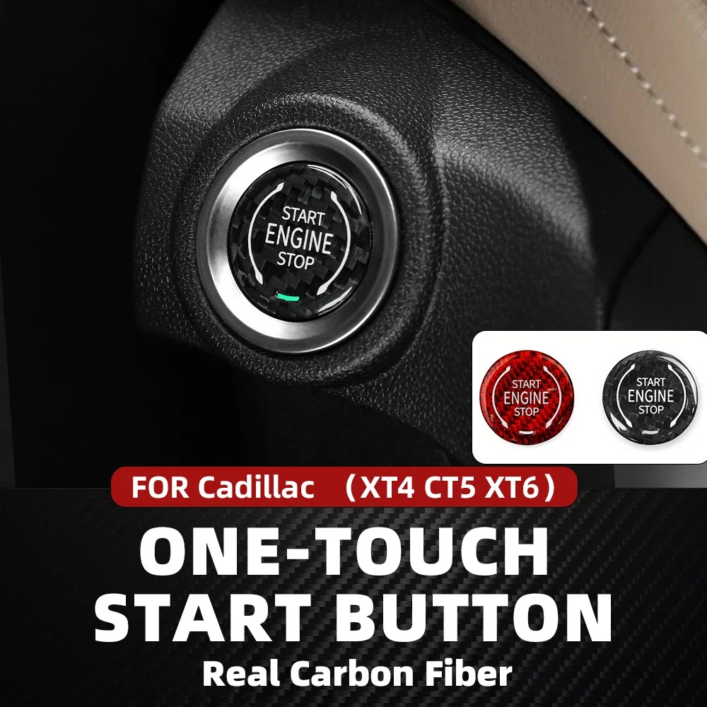 Real Carbon Fiber For Cadillac CT5 XT4 XT6 Red Black Engine Start Stop Button Sticker Interior Trim Accessories Modifications
Real Carbon Fiber For Cadillac CT5 XT4 XT6 Red Black Engine Start Stop Button Sticker Interior Trim Accessories Modifications