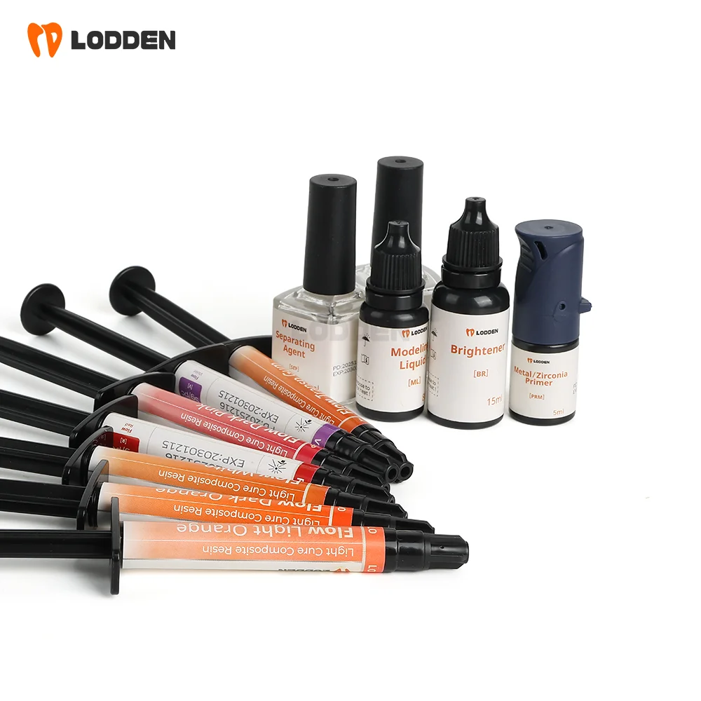 Lodden Flowable Light-Cured Gingival Composite Resin Dental Lab Materials For Metal-Faced Zirconia Hybrid Ceramic Crowns
Lodden Flowable Light-Cured Gingival Composite Resin Dental Lab Materials For Metal-Faced Zirconia Hybrid Ceramic Crowns