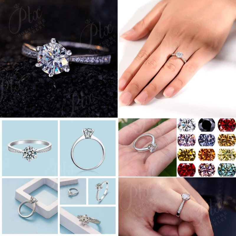 8H8A Moissanite Ring 1CT 925 Sliver 12 Colors Round Fine Jewelry Multi Colors Birth Stones Wedding Gift Women 925 Silver Ring 
8H8A Moissanite Ring 1CT 925 Sliver 12 Colors Round Fine Jewelry Multi Colors Birth Stones Wedding Gift Women 925 Silver Ring