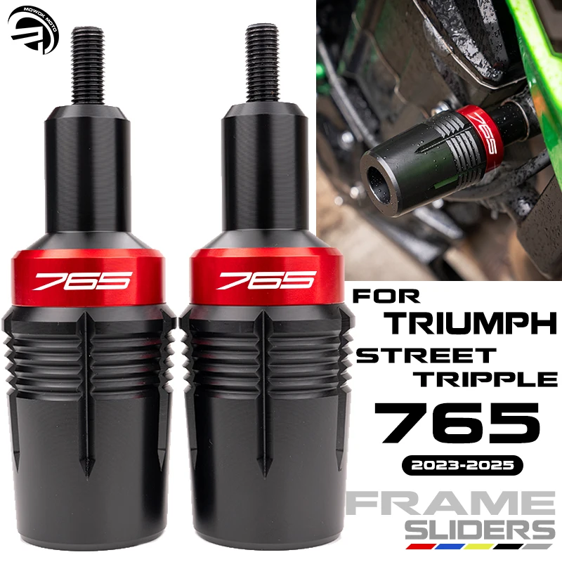 Для Triumph Street Tripple 765R 765RS 765 R RS 2023 2024 2025 ползунки для рамы мотоцикла, защита от падения, защита от столкновений 
Для Triumph Street Tripple 765R 765RS 765 R RS 2023 2024 2025 ползунки для рамы мотоцикла, защита от падения, защита от столкновений