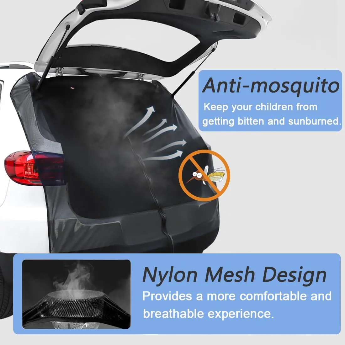 Car Magnetic Car Tailgate Mosquito Net For UV Protection Breathable Mesh Window For Trunk & Rear Door Black Polyester No Lining
Car Magnetic Car Tailgate Mosquito Net For UV Protection Breathable Mesh Window For Trunk & Rear Door Black Polyester No Lining