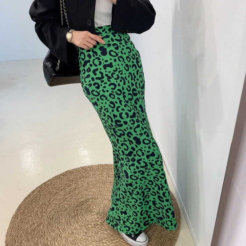 Chic High Waist Long Leopard Print Split Fi Tail f Skirt Women's Summer Unique Design Sensation Slimming A-Line Skirt
Chic High Waist Long Leopard Print Split Fi Tail f Skirt Women's Summer Unique Design Sensation Slimming A-Line Skirt