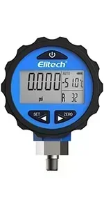 Elitech PG-30Pro Pressure Gauge for HVAC, -14.5-500 PSI 1/8" NPT
Elitech PG-30Pro Pressure Gauge for HVAC, -14.5-500 PSI 1/8" NPT
