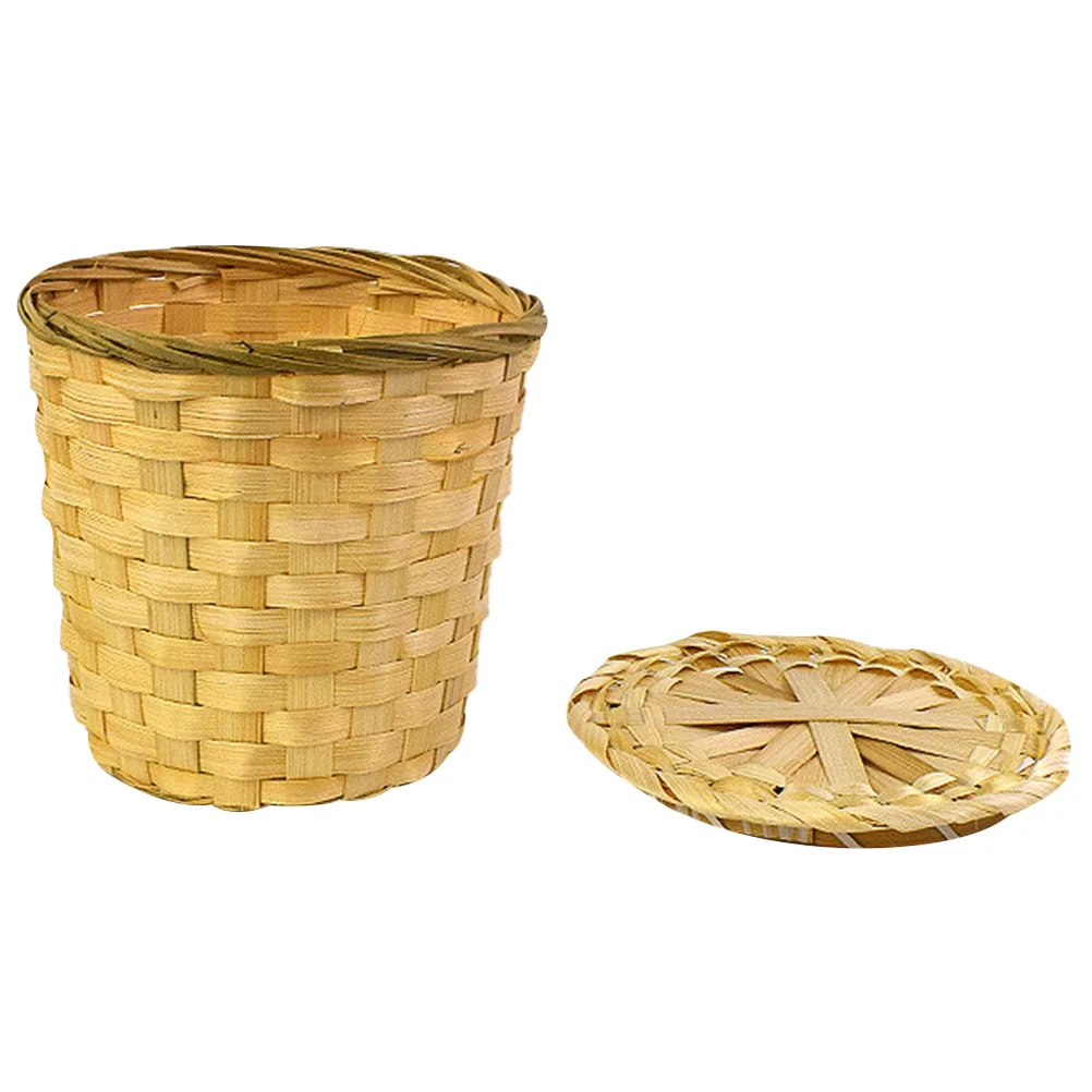 Bamboo Tea Storage Organizer Woven Desktop Sundries Basket With Lid Round Mini Kitchen Garbage Bin Eco-Friendly
Bamboo Tea Storage Organizer Woven Desktop Sundries Basket With Lid Round Mini Kitchen Garbage Bin Eco-Friendly