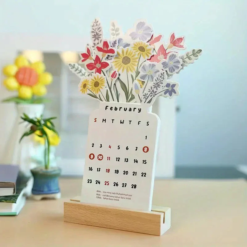 2026 Bloomy Flowers Desk Calendar Mini Calendar Standing Desk Calendar Vase-Like Desktop Monthly Planner For Home School Office
2026 Bloomy Flowers Desk Calendar Mini Calendar Standing Desk Calendar Vase-Like Desktop Monthly Planner For Home School Office