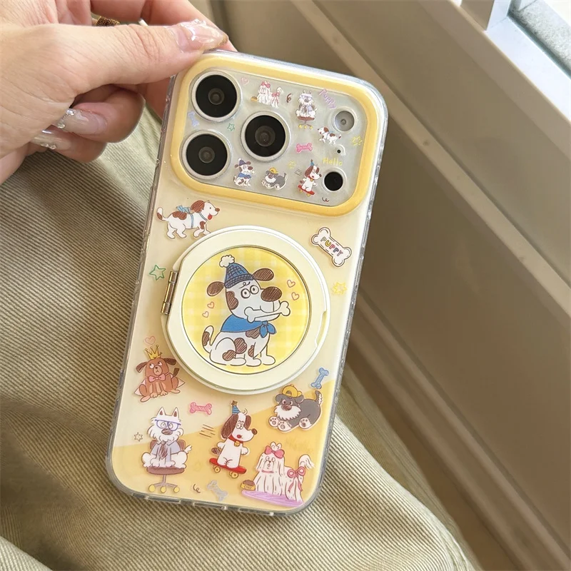 Kawaii Cartoon Dog Ring Stand Phone Case For iPhone 15 16 17 Pro Max INS Cute Yellow Glitter Clear Shockproof Protective Cover
Kawaii Cartoon Dog Ring Stand Phone Case For iPhone 15 16 17 Pro Max INS Cute Yellow Glitter Clear Shockproof Protective Cover