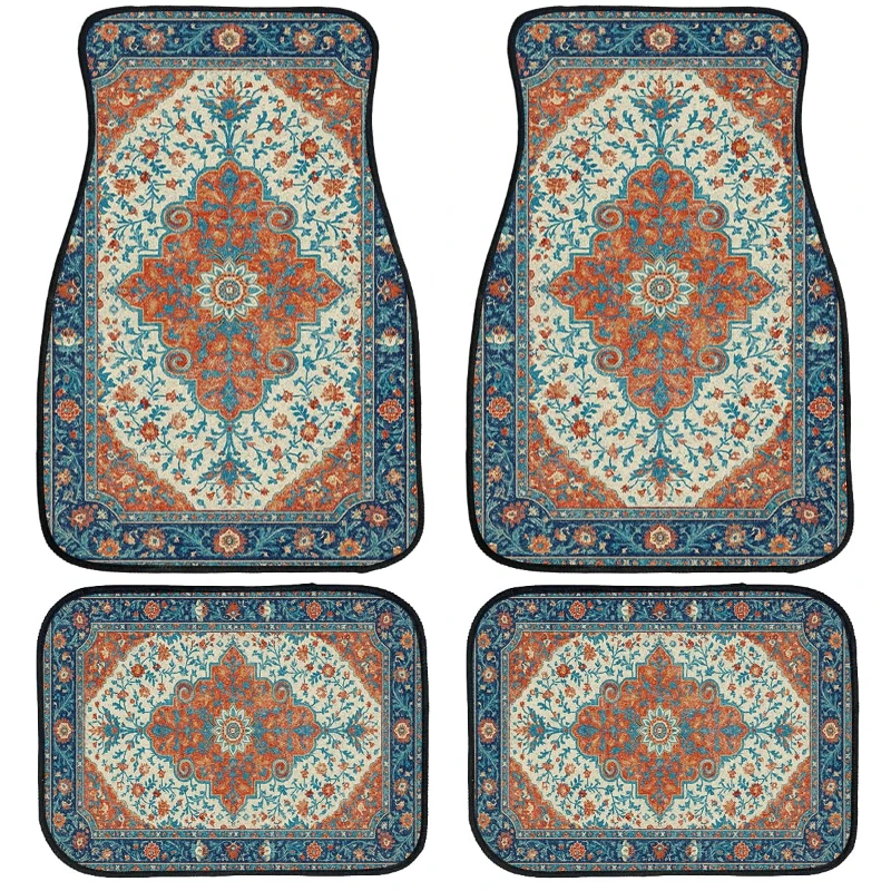 Bohemian Moroccan Floral Car Floor Mats 4pcs Anti-Slip Waterproof Vintage Front Rear Protector Rugs Set Interior Accessories
Bohemian Moroccan Floral Car Floor Mats 4pcs Anti-Slip Waterproof Vintage Front Rear Protector Rugs Set Interior Accessories