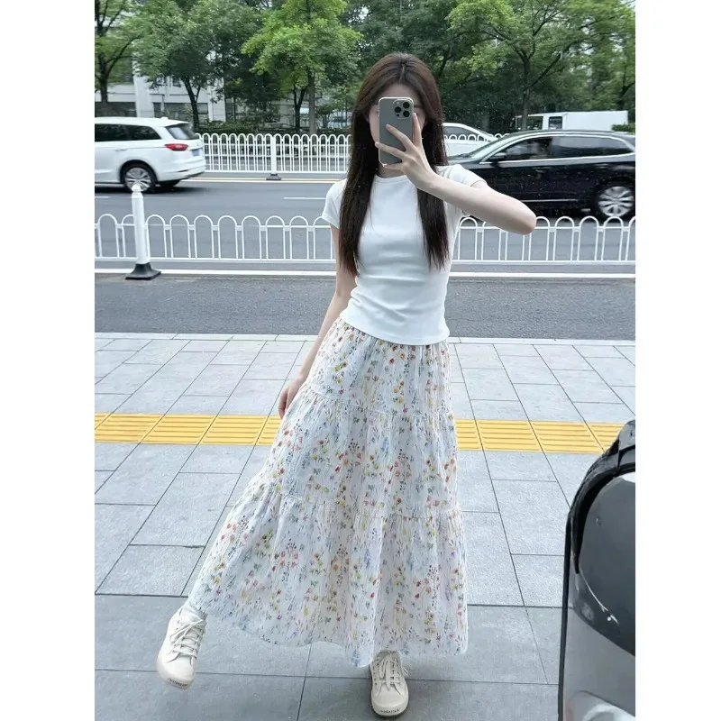 Women High Waist Sweet Floral Print Tiered A Line Midi Skirt French Casual Slim Fit Summer Dress
Women High Waist Sweet Floral Print Tiered A Line Midi Skirt French Casual Slim Fit Summer Dress