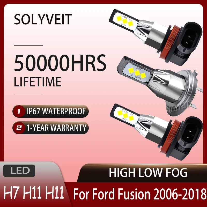 Easy Installation Night Safety H7 H11 H11 HIGH LOW FOG LED Headlights For Ford Fusion 2006 2007 2008 2009 2010 2011 2012-2018
Easy Installation Night Safety H7 H11 H11 HIGH LOW FOG LED Headlights For Ford Fusion 2006 2007 2008 2009 2010 2011 2012-2018