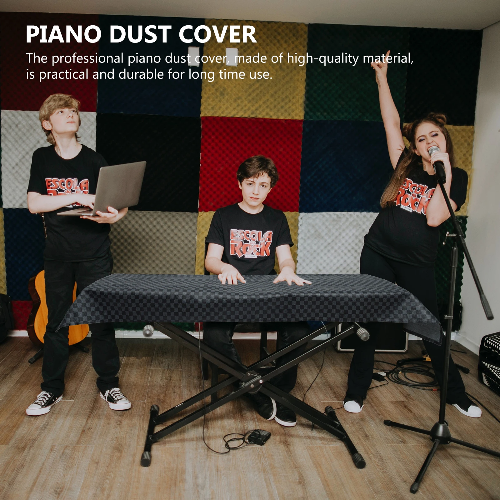 Keyboard Cover Electric Piano Dust Lattice Covers Electronic Protector Black Instrument
Keyboard Cover Electric Piano Dust Lattice Covers Electronic Protector Black Instrument