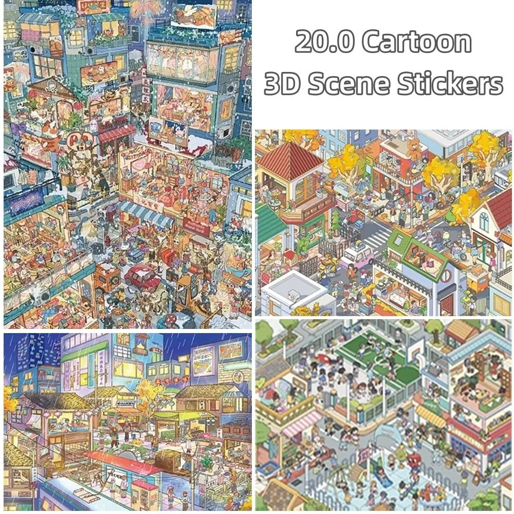 20.0 PET Cartoon Stickers Large Size Die-cut Scrapbook Stickers Rainy Night Old Street Childhood 3D Stacking Stickers Art Crafts
20.0 PET Cartoon Stickers Large Size Die-cut Scrapbook Stickers Rainy Night Old Street Childhood 3D Stacking Stickers Art Crafts