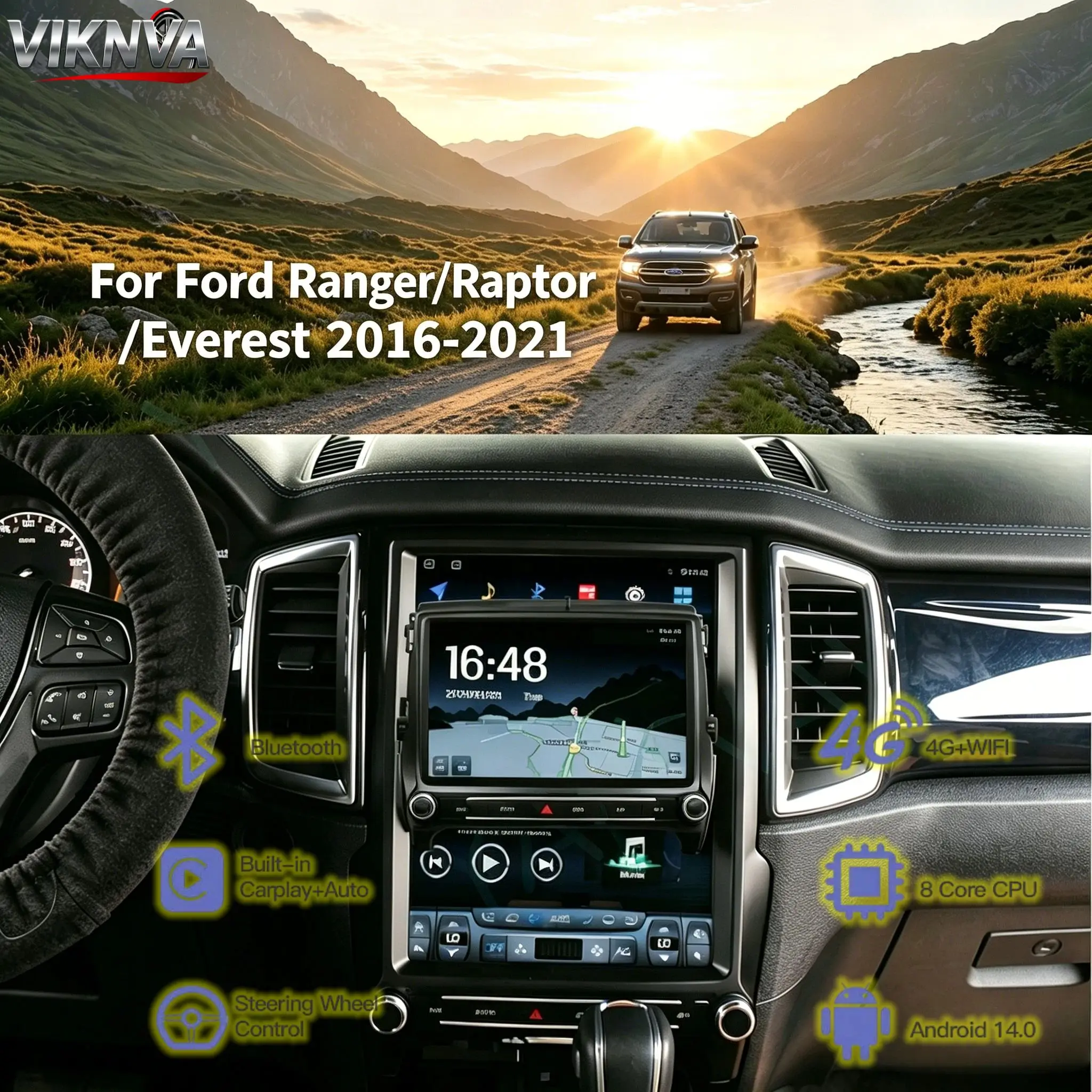 Car Multimedia Player 12.3inch Radio for Ford Everest Ranger Raptor 2015-2022 with Touch Screen Android Stereo Navigation
Car Multimedia Player 12.3inch Radio for Ford Everest Ranger Raptor 2015-2022 with Touch Screen Android Stereo Navigation