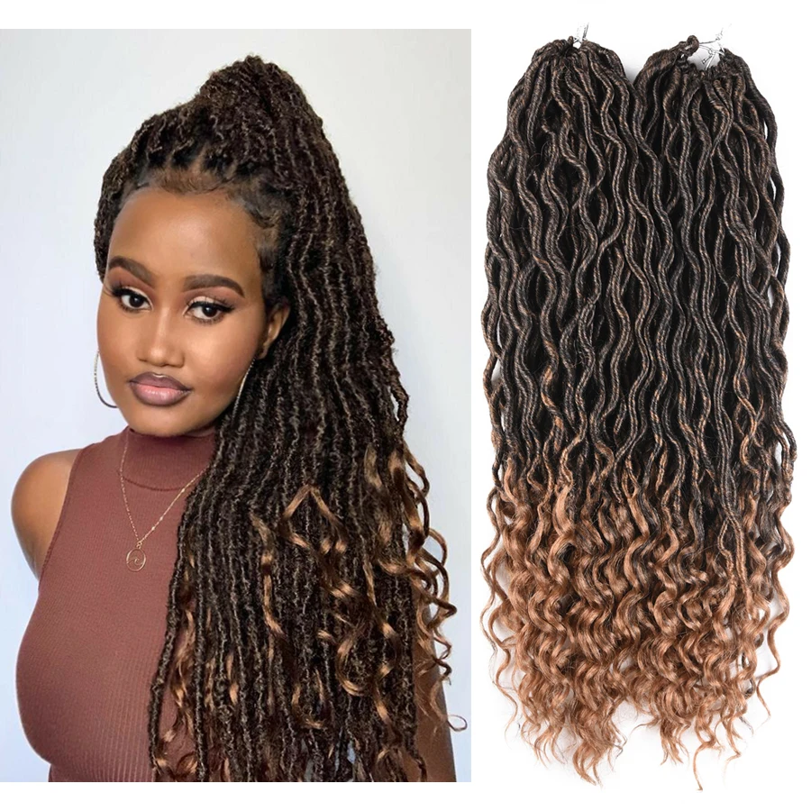 Curly Faux Locs Synthetic Crochet Hair Deep Wave Braiding Hair With Curly Ends Crochet Goddess Locs Woman Braids Hair Extensions
Curly Faux Locs Synthetic Crochet Hair Deep Wave Braiding Hair With Curly Ends Crochet Goddess Locs Woman Braids Hair Extensions