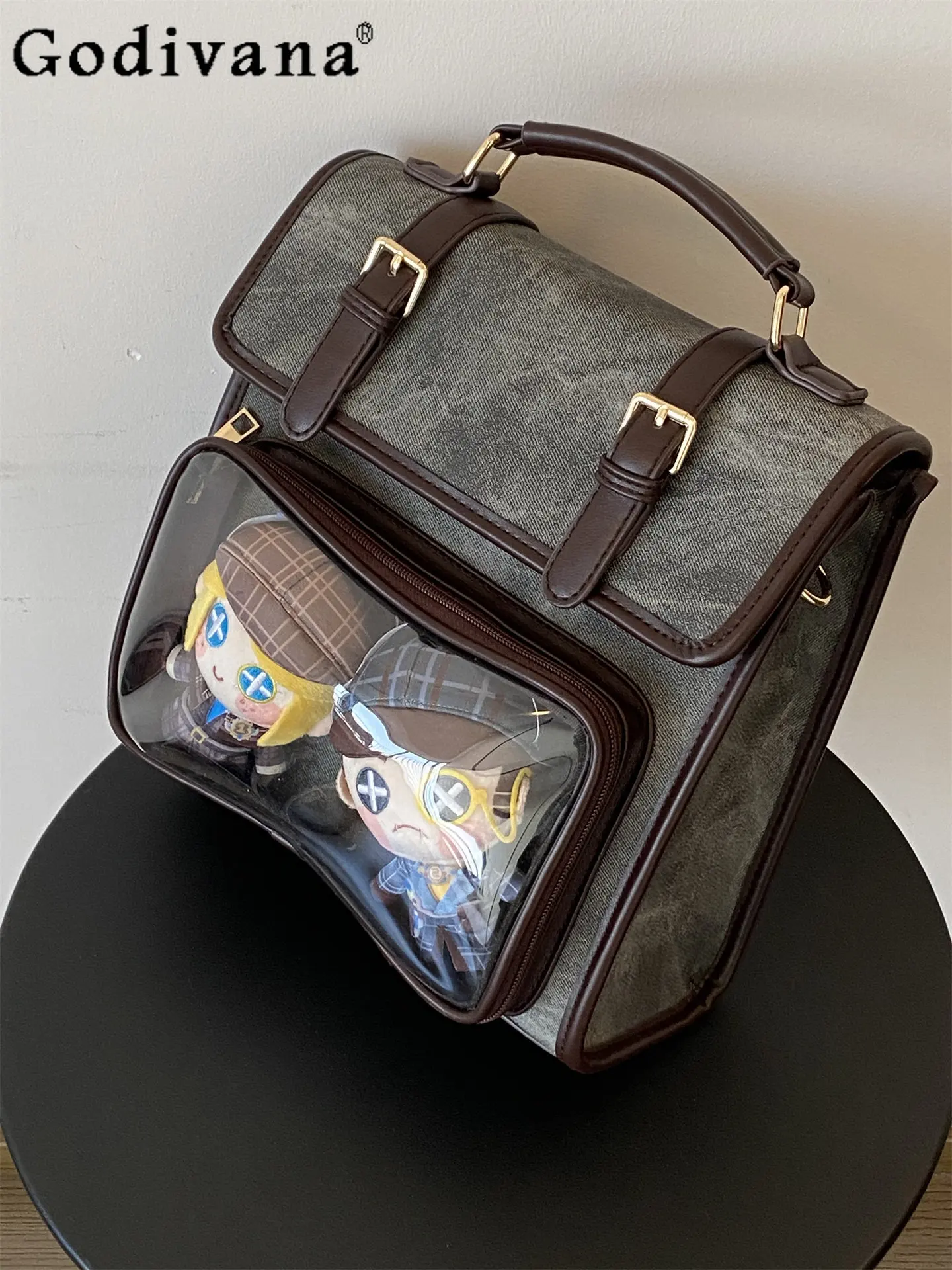 Academy Style Japanese Original Small Capacity Pain Bag 10cm Cute Baby Bag Denim Pattern Gray Brown Crossbody Backpack
Academy Style Japanese Original Small Capacity Pain Bag 10cm Cute Baby Bag Denim Pattern Gray Brown Crossbody Backpack