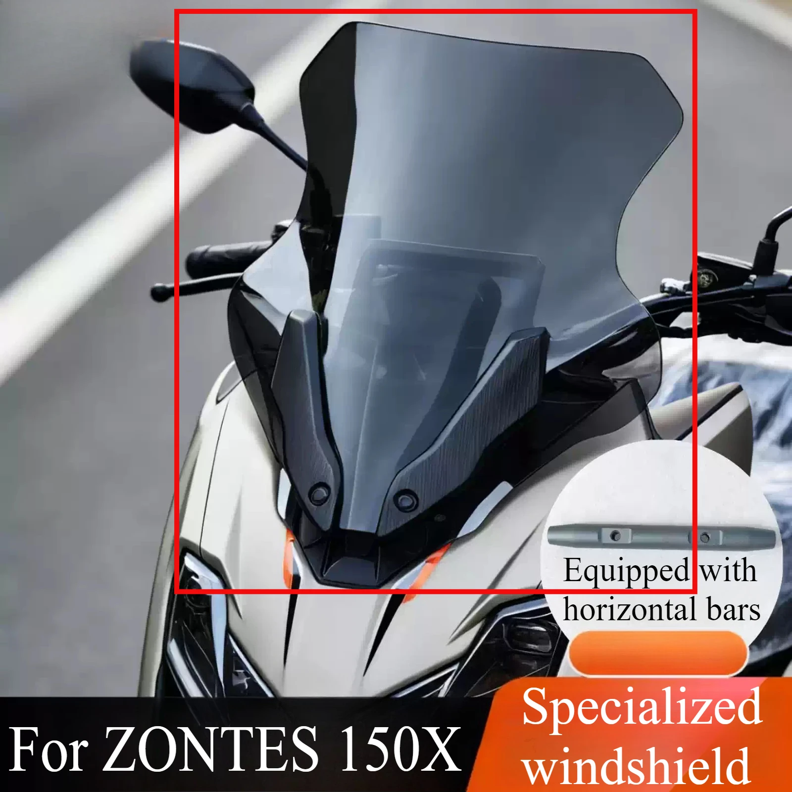 For ZONTES 150X Motorcycle Modified Windshield Wind Deflector Heightened Windshield Durable Front Glass Accessories Parts
For ZONTES 150X Motorcycle Modified Windshield Wind Deflector Heightened Windshield Durable Front Glass Accessories Parts