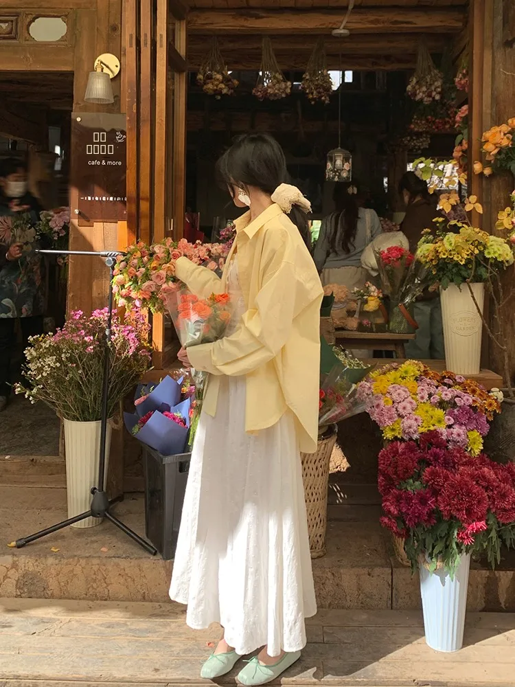 Высококачественный хлопковый женский топ свободного кроя в корейском стиле для весны и осени, универсальный, модный, повседневный
Высококачественный хлопковый женский топ свободного кроя в корейском стиле для весны и осени, универсальный, модный, повседневный