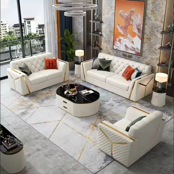 2023 Light Luxury Leather Sofa Modern Living Room Design Sofa Set Furniture for Home Hotel Office
2023 Light Luxury Leather Sofa Modern Living Room Design Sofa Set Furniture for Home Hotel Office