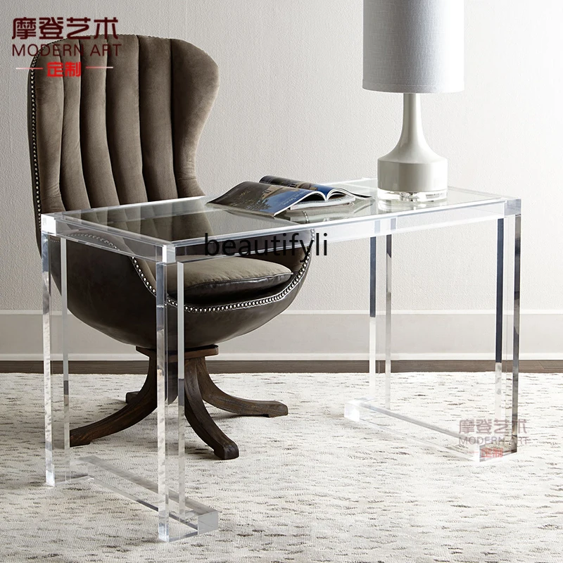 Light luxury acrylic desk transparent porch writing desk simple plexiglass dresser
Light luxury acrylic desk transparent porch writing desk simple plexiglass dresser