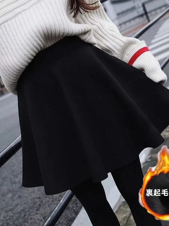 plus Size Fleece Lined Thick Warm Half Length Skirt Autumn Winter New Style Elastic Waist Pleated Skirt Korean Style Commute
plus Size Fleece Lined Thick Warm Half Length Skirt Autumn Winter New Style Elastic Waist Pleated Skirt Korean Style Commute