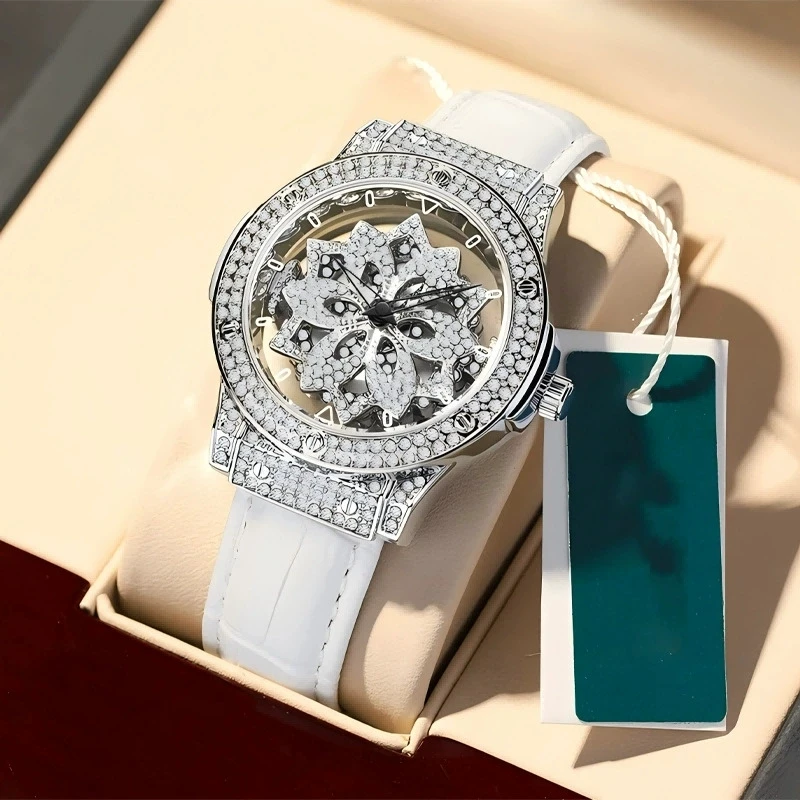 Free Shipping New Fashion Luxury Woman Leather Rotatable Watch Women Rhinestone Snowflake Quartz Watch Ladies Wrist Watch Gifts
Free Shipping New Fashion Luxury Woman Leather Rotatable Watch Women Rhinestone Snowflake Quartz Watch Ladies Wrist Watch Gifts