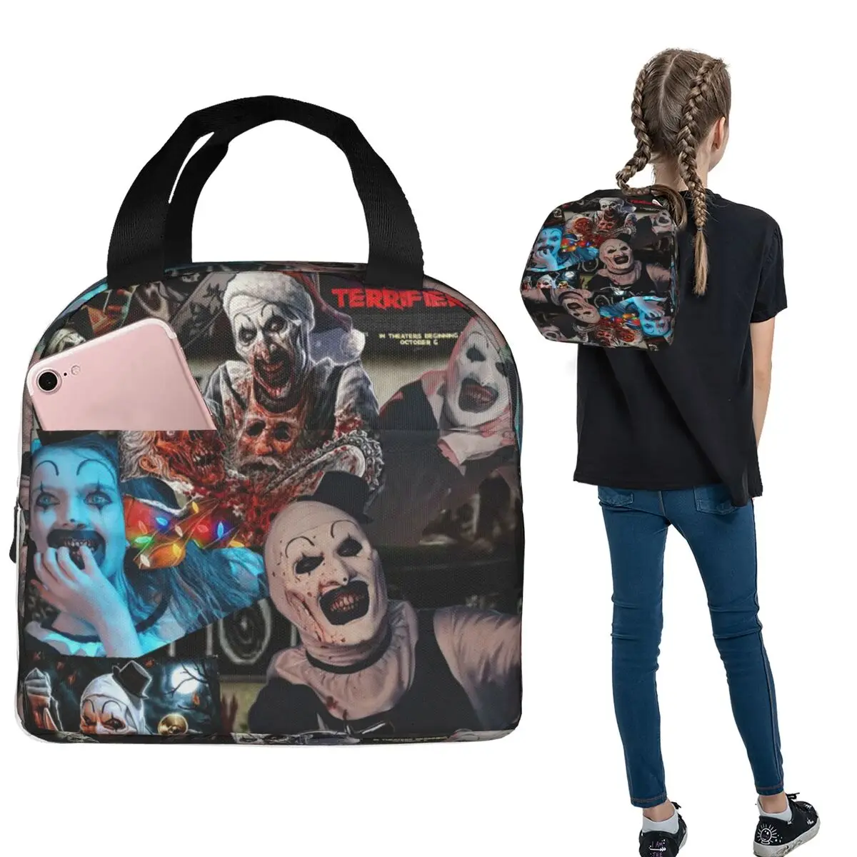 Сумки для обеда Terrifier, изолированная коробка для бенто, портативная сумка для обеда, многоразовые сумки для пикника для женщин и детей, офиса
Сумки для обеда Terrifier, изолированная коробка для бенто, портативная сумка для обеда, многоразовые сумки для пикника для женщин и детей, офиса