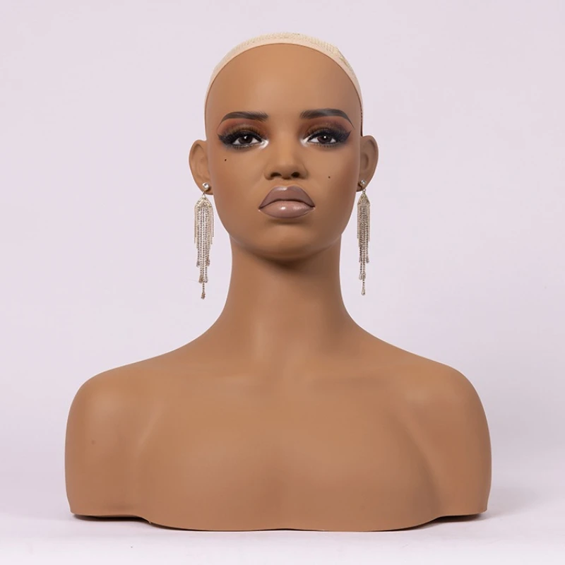 Realistic Afro Female Mannequin Head with Shoulders for Wig Hat Jewelry Display
Realistic Afro Female Mannequin Head with Shoulders for Wig Hat Jewelry Display