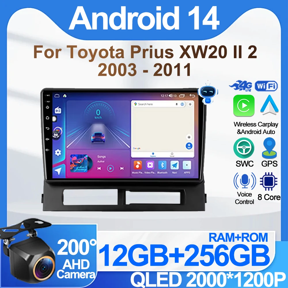 Car Radio Android For Toyota Prius XW20 II 2 2003 - 2011 Wireless Android Auto Multimedia Autoradio Player 5G Wifi No 2din DVD
Car Radio Android For Toyota Prius XW20 II 2 2003 - 2011 Wireless Android Auto Multimedia Autoradio Player 5G Wifi No 2din DVD